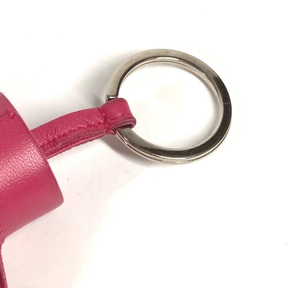 Hermes Fringe Tassel Carmen Bag Charm Key Holder Leather / Metal Pink