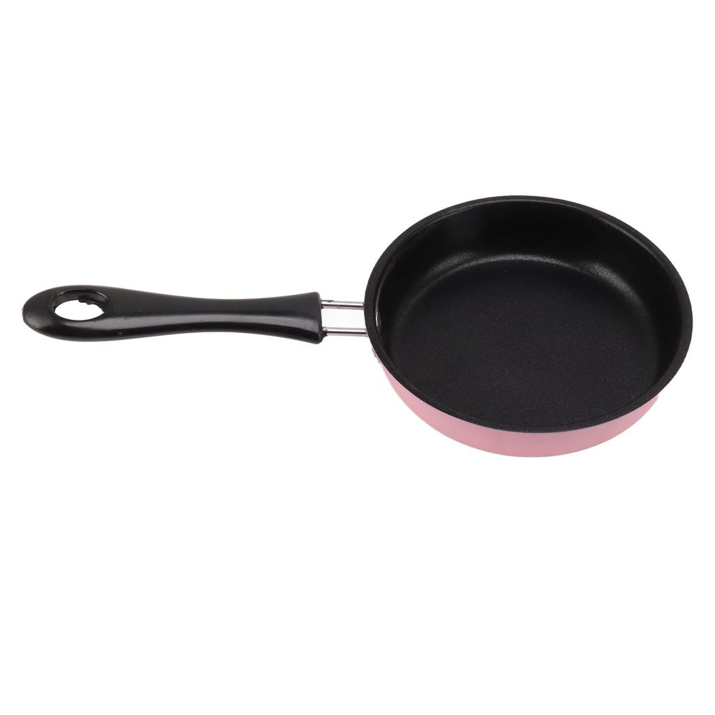 Mini pánev Nerezová ocel Nepřilnavý indukční hrnec Kulatý Snídaňový Malá pánev na smažení vajec s dlouhou rukojetí 12 cm