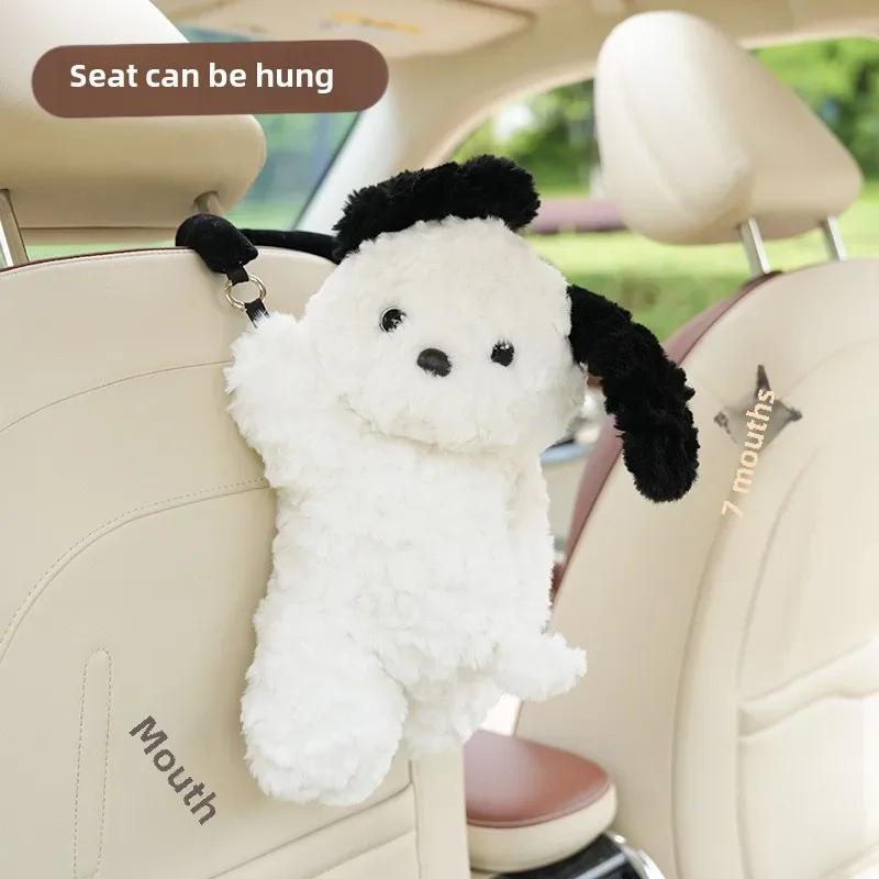 1pc Universal Car Tissue Hanger Doll Cute Creative Hanging Tissue Holder Plush Vehicle Tissue Case Paper Box