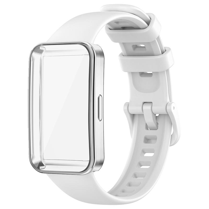 Band For Huawei Band 10 9 8 Strap Accessories Replacement Sport Bracelet Correa Huawei Band 10 9 8 Soft Case+Silicone Wristband