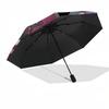 Anime Kpop GirlThemed Automatic Opening and Closing umbrella 8 Ribs, Suitable for Leisure and Going Out, Outdoor Accessory, Gothic Style,