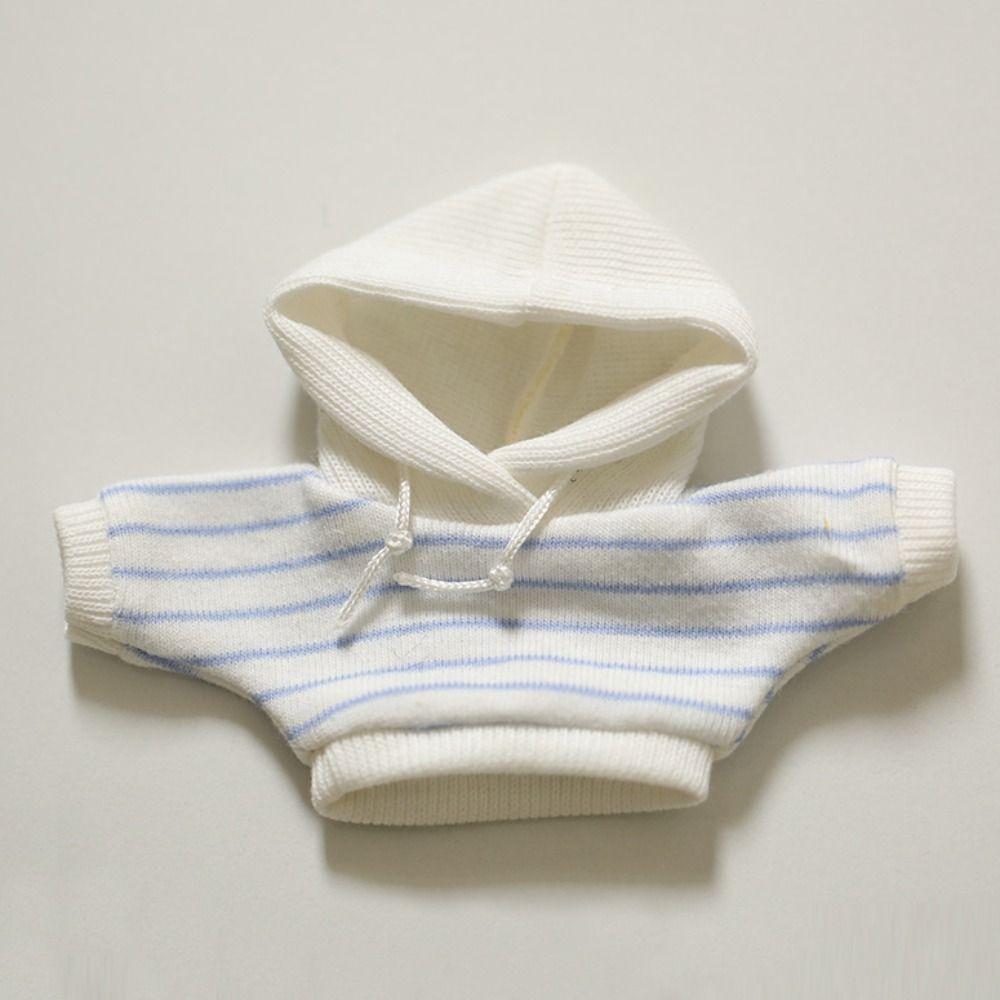 Solid Color 12cm Plush Doll Clothes Stripe No Attributes Doll Clothes  Doll Accessories
