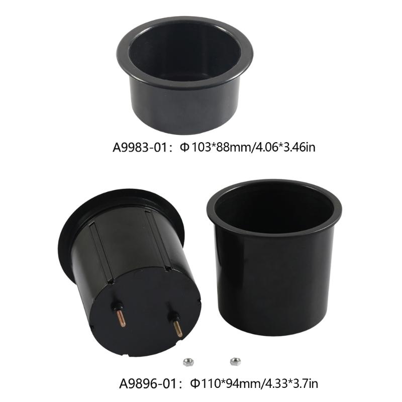 Black ABS Car Cup Holder Suitable For Vehicles Campers Truck And Marine Vessels Easy To Clean And Install