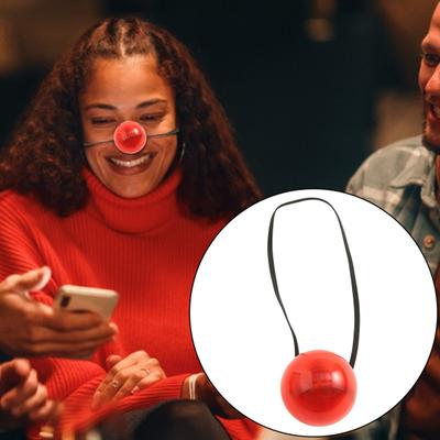 1 set Red Nose Days 2024 LED luminoso naso da clown rosso naso da clown divertente con cinghie elastiche accessorio cosplay forniture per feste