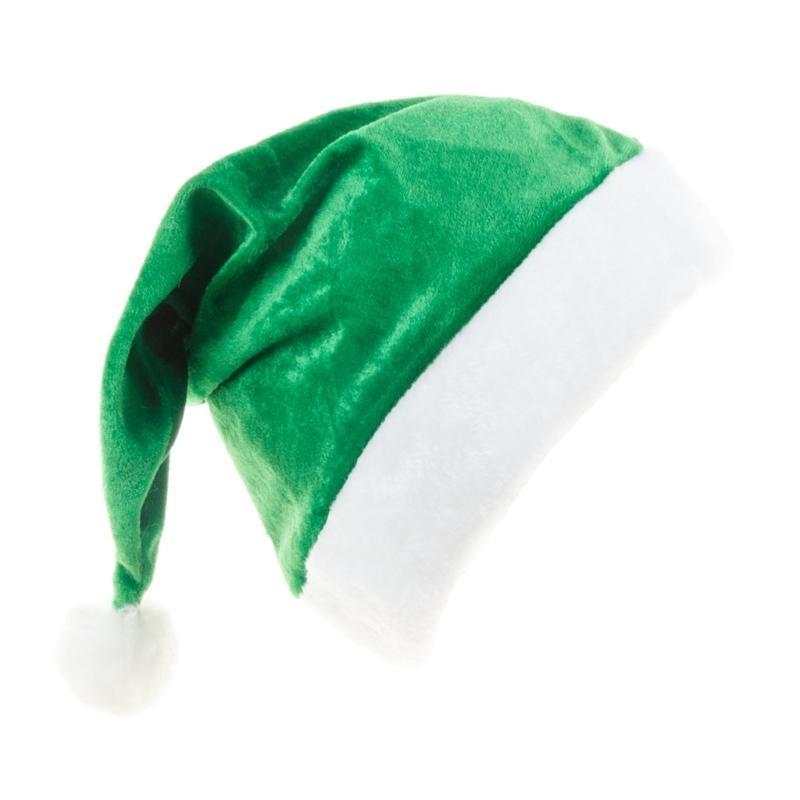 

Soft Warm Santa Hat for Adult and Kid, Xmas Cap, Green, Winter, New Year Gifts 6x12cm