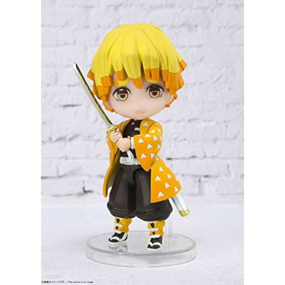TAMASHII NATIONS Figuarts Mini Demon Slayer: Agatsuma Zenitsu Approx. 90mm PVC & ABS Pre-painted ...