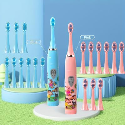 Value Pack 5 Pack Electric Toothbrush Home Pack Battery Version Soft DuPont Brushes One Click Start Sound Wave Vibration Cleaning Endurance Set