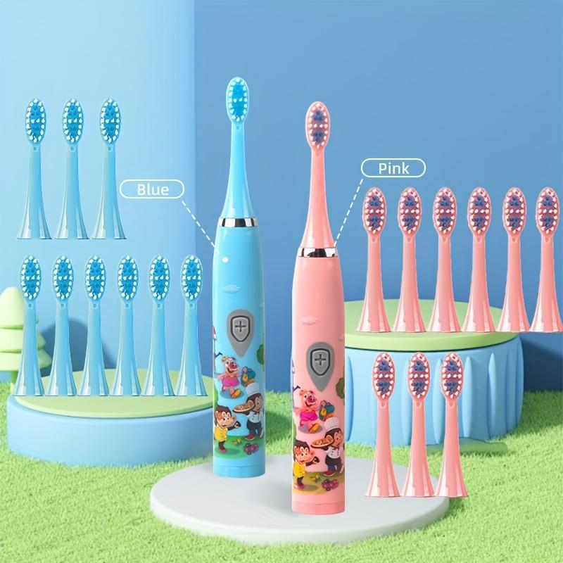 Value Pack 5 Pack Electric Toothbrush Home Pack Battery Version Soft DuPont Brushes One Click Start Sound Wave Vibration Cleaning Endurance Set