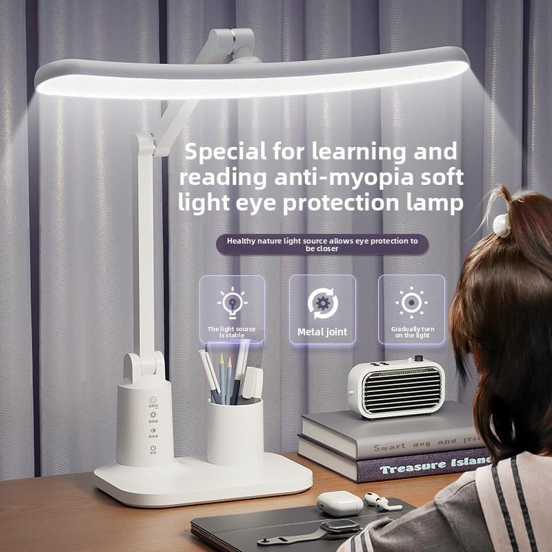 Student Led Reading Lamp With Usb Charging And Timer Function For Bedside Use