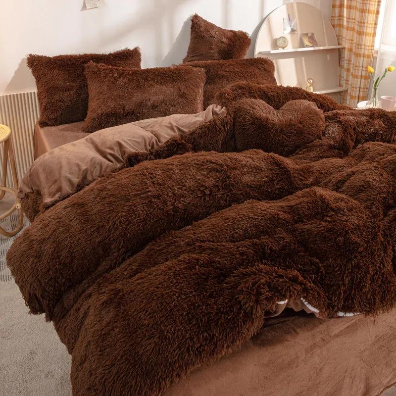Buy Mink Velvet Home Bedding Sets Comforter Cover Warm 4piece Quilt