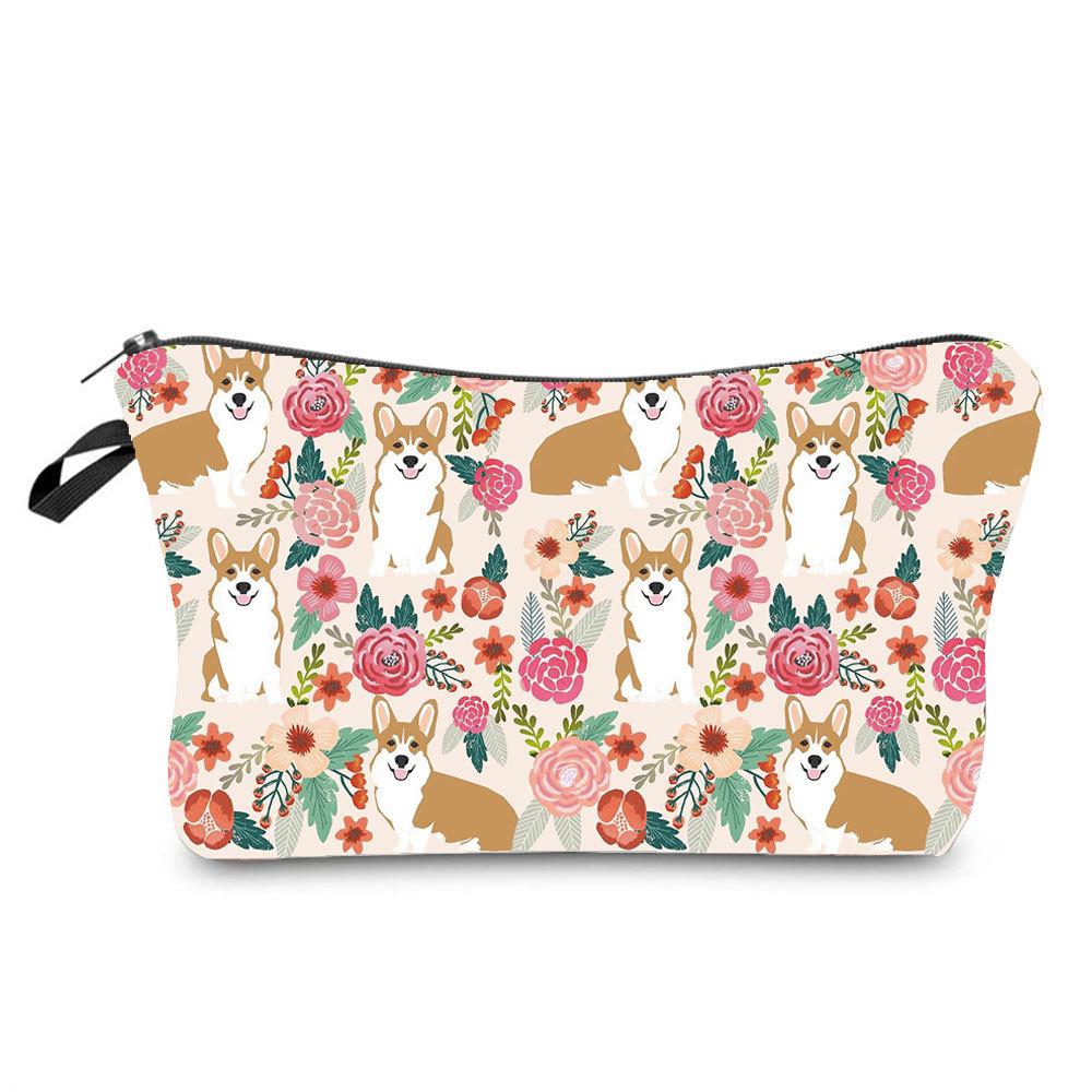 Women Flower Print Cosmetic Bag Toiletries Organize Travel Storage Case 6666