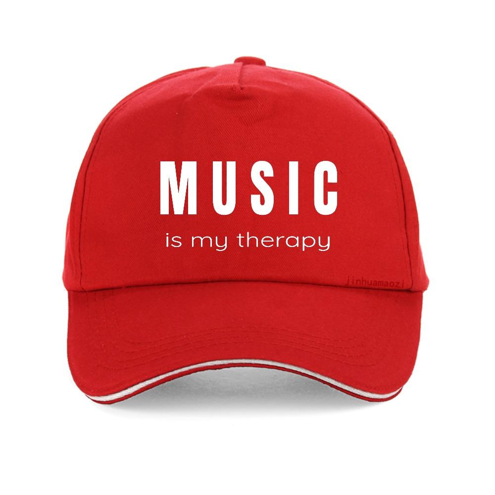 

Music Is My Theropy Print baseball cap fashion Casual Summer Breathable snapback hats For Unisex Women Streets adjustable sun hat Adjustable
