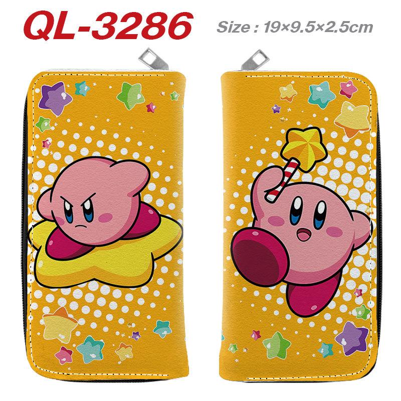 Kirby Zip Long Wallet Anime Clutch Coin Purse Storage Bag Pink 1pcs