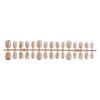Gold-Plated Cat Eye European Short Nail Art with Colorful Flower Design - 30 Pcs Wearable Nails