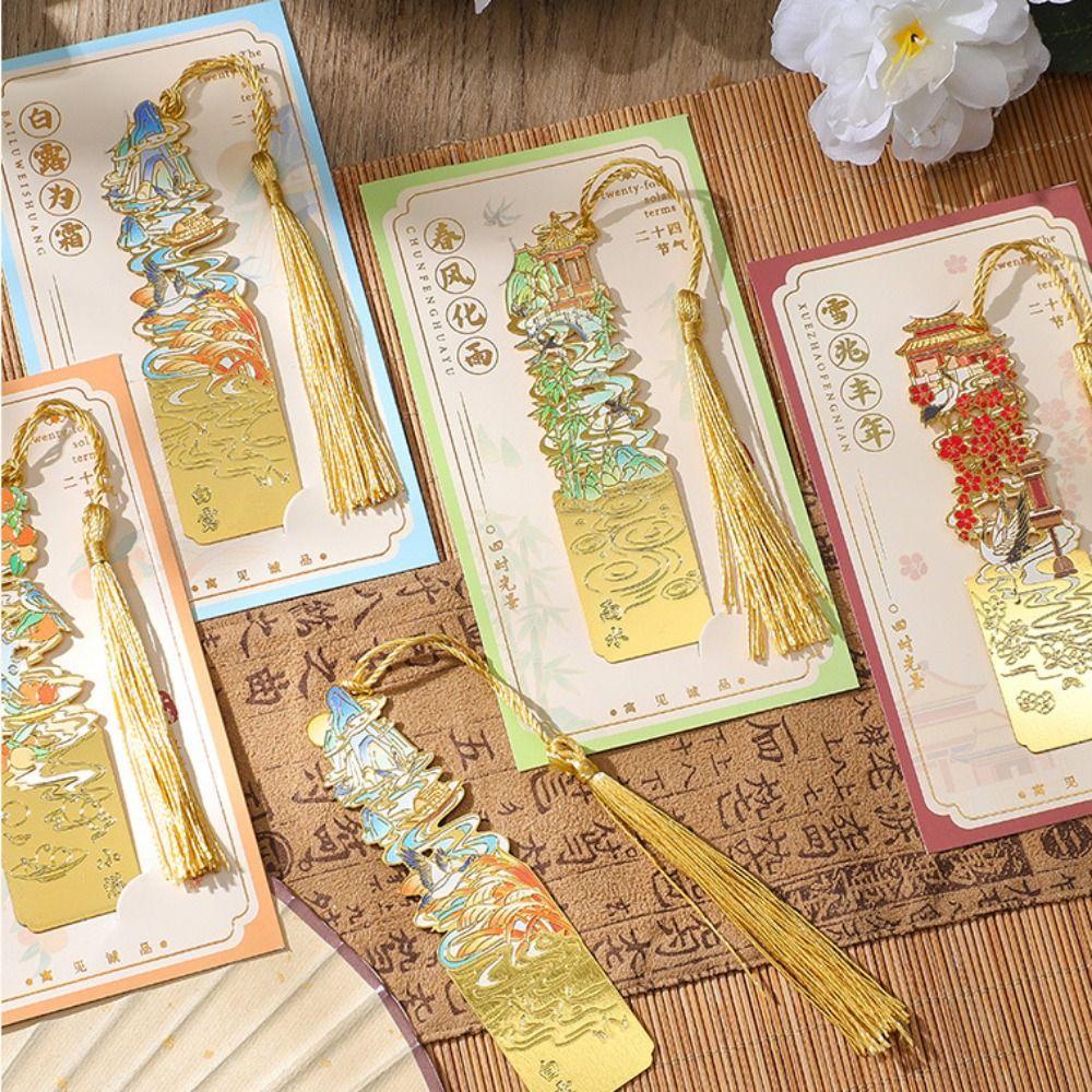 Metal Book Clip Painted Pagination Mark Creative Brass Bookmark  Student Gift