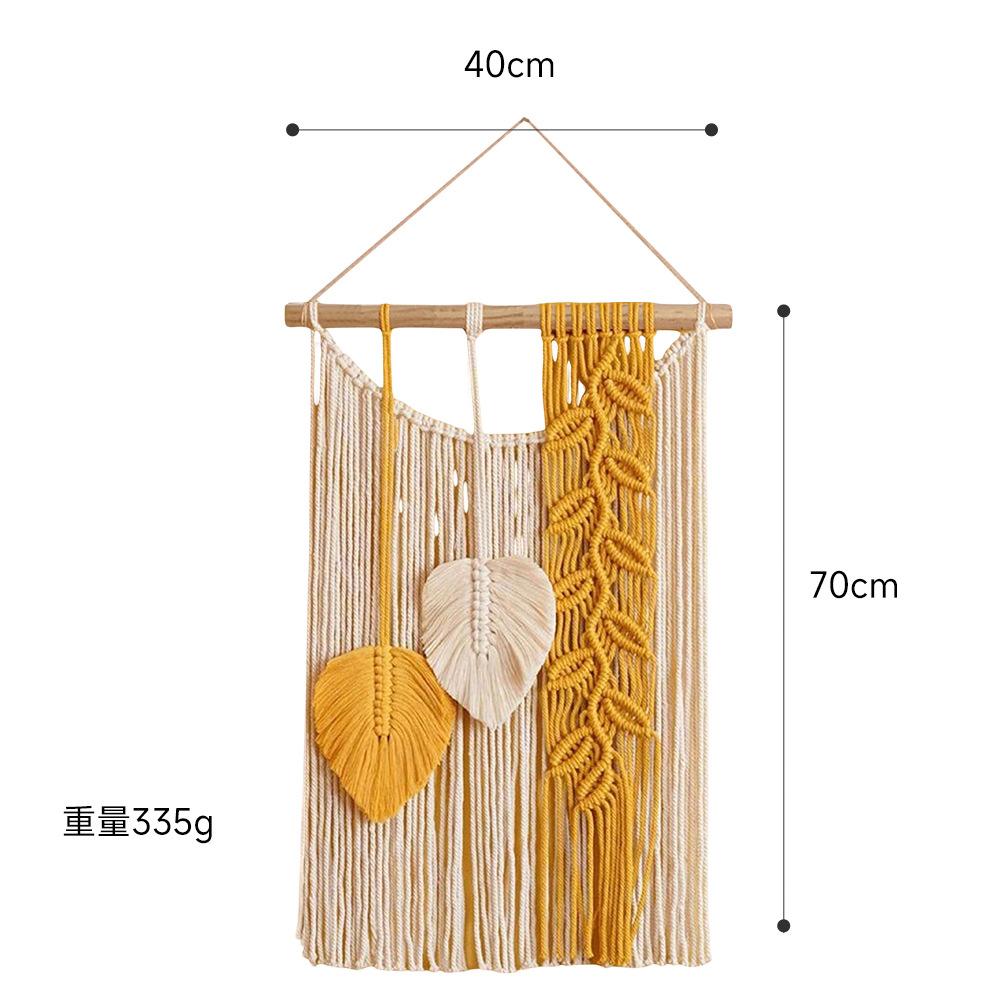 Home Decor Tapestry Handwoven Wall Hanging Living Room Guesthouse Wall Cover Tassel Ornament Craft Weave Stylish Wall Art
