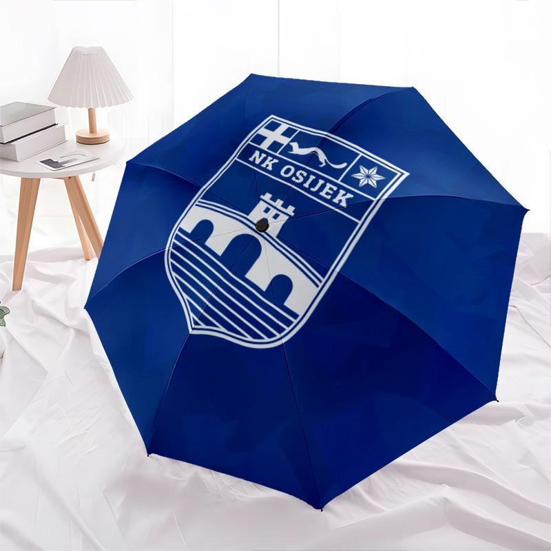 Motif NK Osijek, parapluie pliant automatique, design portable et pliable, 8 baleines, un cadeau de Noël ou d'anniversaire.