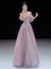 Leichter Luxus Bankettkleid Kleid Nische High-End Toasting-Kleid Braut Verlobungsbankett High-End Temperament Abendkleid