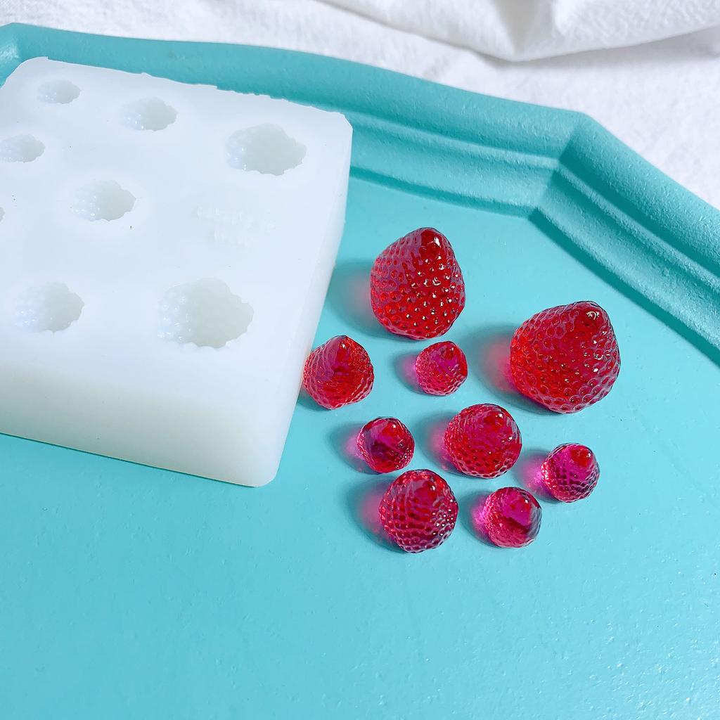 Cherry Fruit Cream Parts Quicksand Necklace Mold Resin Art Mold Necklace Silicone Mold Epoxy Resin Keychain Pendant Mold