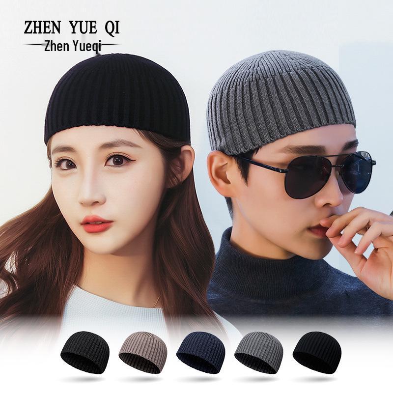 Pánská zimní pletená yuppie čepice z příze s jádrovou přízí pro venkovní lezení a lyžování