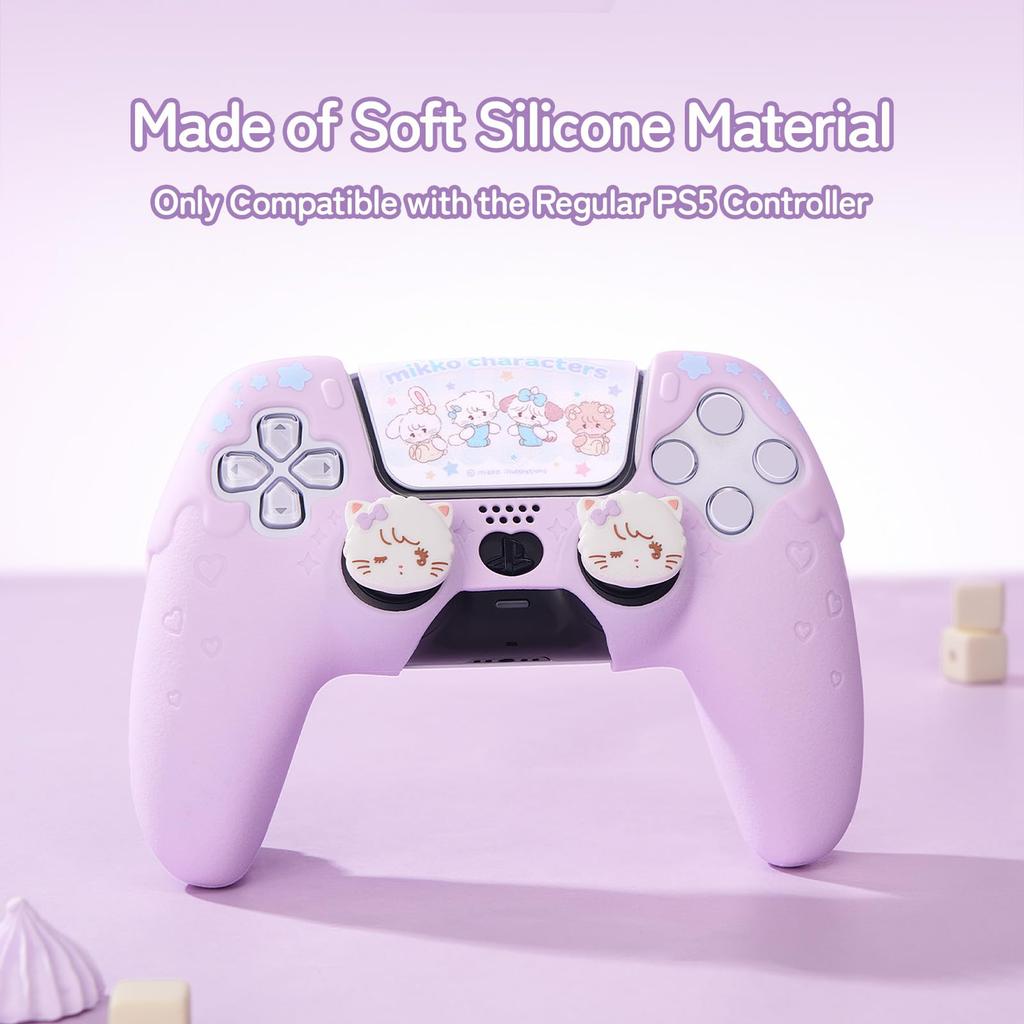 GeekShare PS5 Controller Button Silicone Soft Skin Case for PlayStation 5 Easy to with Theme Perfect Birthday Gift Mikko of Cover, Cover, Controller,