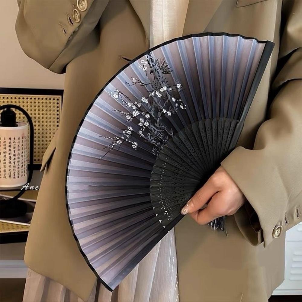 Silk Folding Hand Fan High Quality Japanese Decorative Fan Vintage Silk Folding Fan Smooth For Birthdays Travel Dance