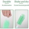 UUKING Baby Bottle Brush Small Bottle Silica Gel Scrubber Cleaner Brushes Set Sponge Washer Milk Water Cleaning Kit Cup, (Green)