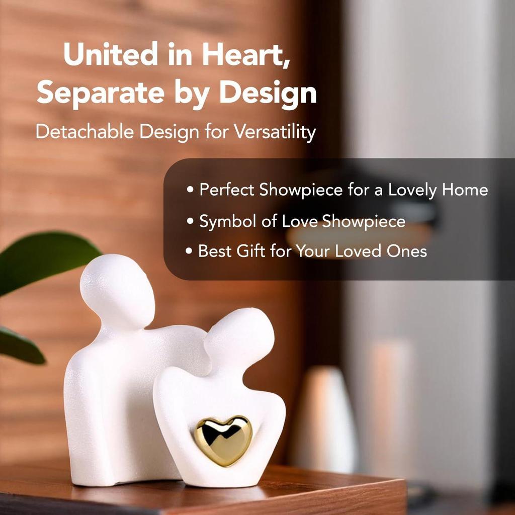 Cute Couples Show Pieces for Home Decor Bed Room Decorative Items | Romantic Love Showpieces Gift Item for Anniversary Valentines Day