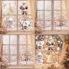 Cartoon Santa Claus Snowman Snowflake Christmas Wall Stickers Glass Window Electrostatic Wall Decals PVC Sticker Home Room Decor