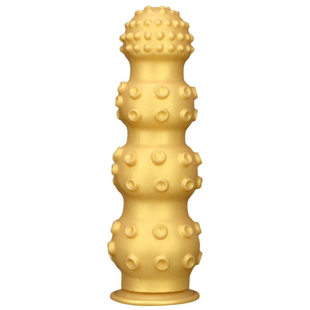 Zlaté silikonové dildo Velký korálek Anální zátka Anální sex hračky Masturbátor Fisting Popruh na penis Velký penis