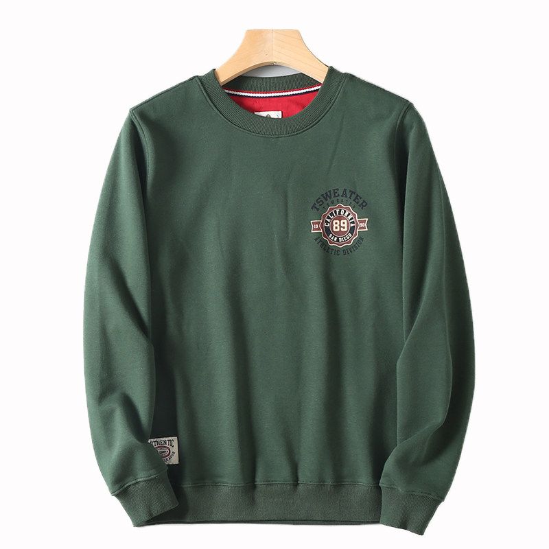 Hk Trendy Brand! Spring and Autumn Knitted Terry Cotton Letter-Print Pullover Sweatshirt for Men, Loose Casual Couple's Sports Jacket