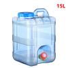 15-5L Water Bucket Portable BPA Free Car Water Carrier Tank Large Capacity for Outdoor Camping/Hiking Emergency Storage