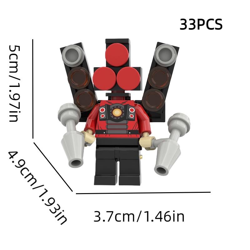 Skibidi Toilet Toy Abs Plastic Building Blocks For Kids 669d Super Tv Man