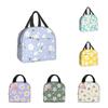Insulated Lunch Box Daisy Flower Lunch Bag Spring Floral Reusable Bag Flowers Blue Cooler Tote Bags for Kids Teens Adults Girls