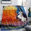 1PC The Last Unicorn Print Flannel Blanket, High Quality Comfortable for All Seasons, Home Decor, Warmth and Comfort, Perfect for Christmas Gifts199