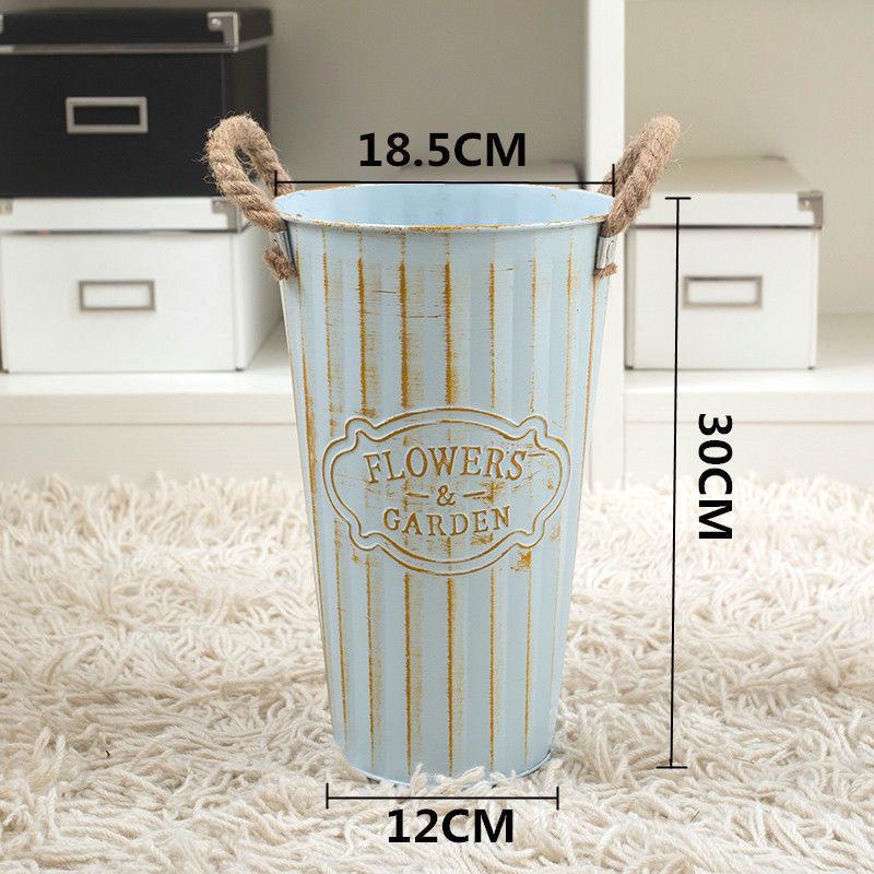Creative Tin Flower Pot: Dried & Fresh Flower Arrangement Vase for Home or Flower Shop Use