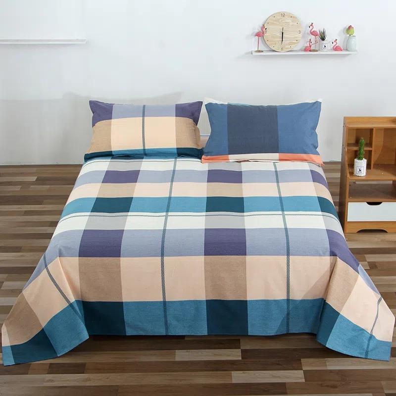 Bettwäsche aus reiner Baumwolle, einteilig, verdickt, weich, bedruckt, für Einzel- und Doppelbetten, Winterbettwäsche