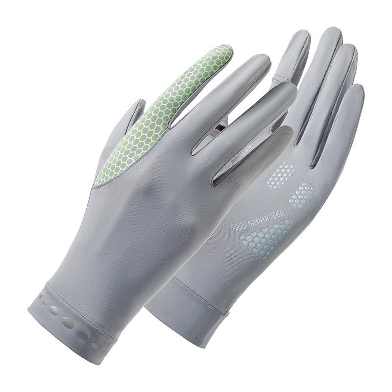 Sun Protection Gloves for Women Spring and Summer Outdoor Cycling  Ice Silk UV Protection Full Finger Exposed  Cool Thin Gloves