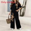 Vintage Plant Embroidery Cotton Linen Casual Pants Set For Women Summer Streetwear