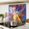 Multifunctional Decorative Glass Boards Explosion of Colors 2x30x52 cm