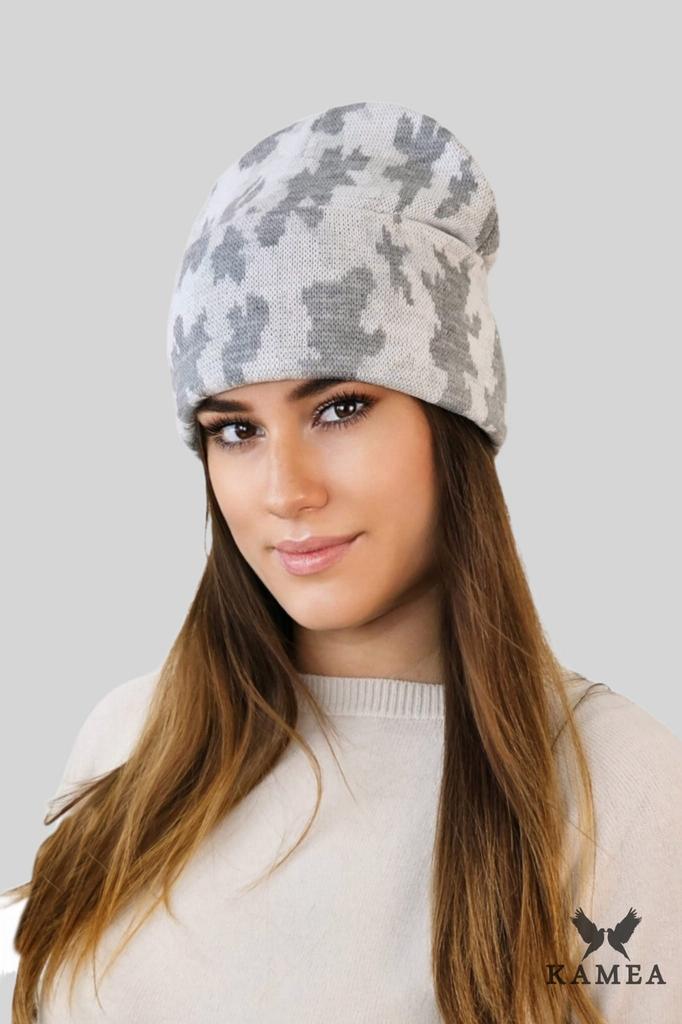 Ventura Winter Camo Beanie Hat White