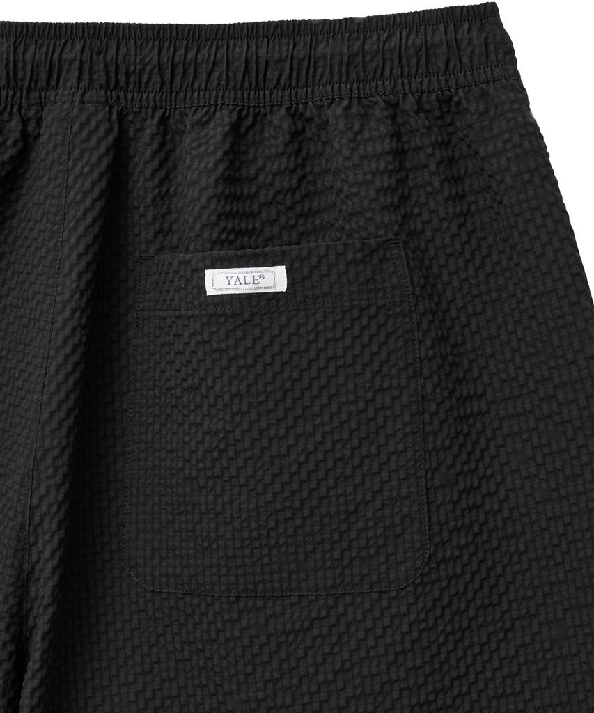 YALE Seersucker Check Shorts_Black