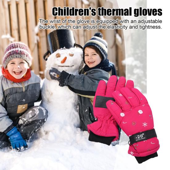 Gants d'hiver pour enfants, gants de ski thermiques chauds, moufles de neige coupe-vent pour temps froid, snowboard, ski, randonnée, cyclisme