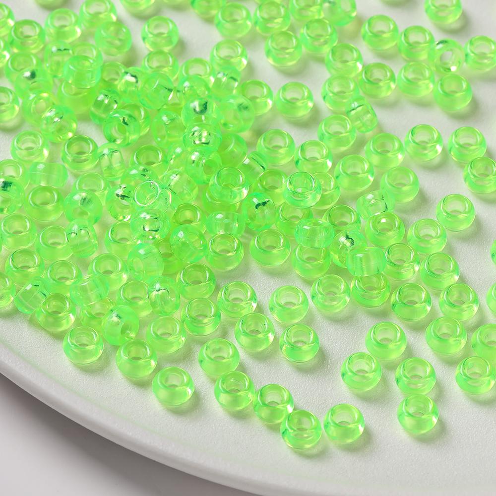 100pcs 4*7mm Acrylic Big Holes Beads Colored Spacer Loose Beads for DIY Necklace Bracelet Phone Charms Jewelry Making Supplies