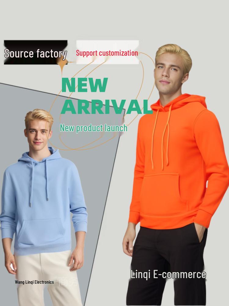 Unisex Solid Color European-Size Hooded Fleece Sweatshirt - Multiple Colors, Casual Sportswear Hoodie Pullover