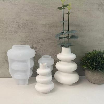 Unregelmäßige Vase Silikonform DIY Vase Ornament Dekoration Gips Zement Form Handwerk Heimdekoration