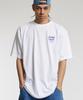 CREAM SODA LAB [2Pack] Quarter Logo Short Sleeve T-Shirt White (Blue) White (Black)