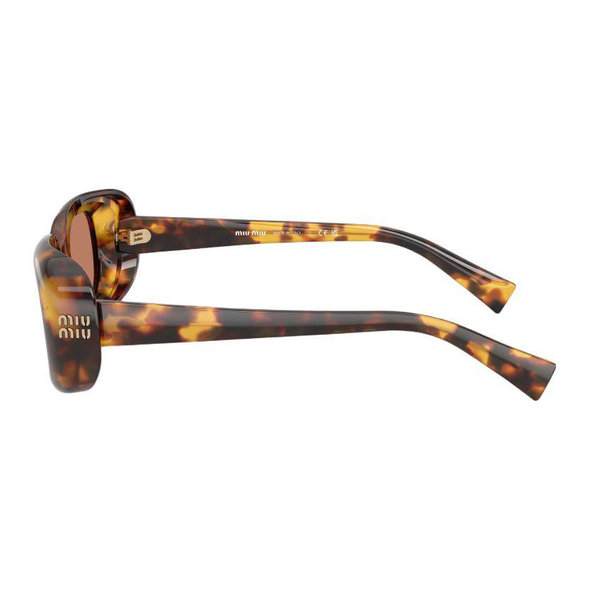MIU MIU Logo Design Acetate Rectangular Sunglasses Women Sunglasses Tortoise MUB13S14L90Q