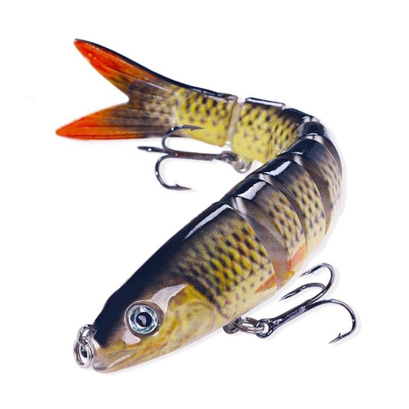 3Pcs Slow Sinking Fishing Baits Wobblers Multiple Sections Fishing Lures 3D Artificial Fishing Lures Swimbait Wobblers
