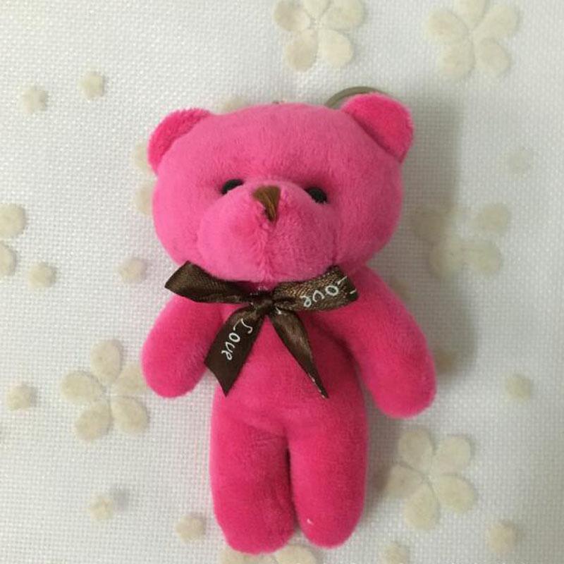 10CM Wedding Bear Stuffed Plush Toy Accessories Plush Toy Bear Key Chain Plush Toy